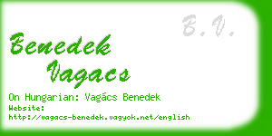 benedek vagacs business card