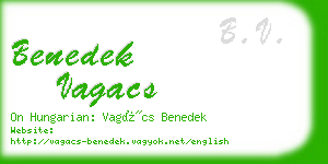 benedek vagacs business card